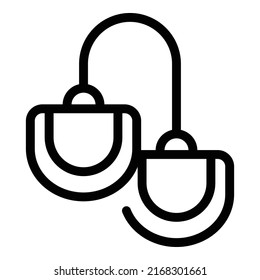 Jockey support icon outline vector. Derby racehorse. Cup fast