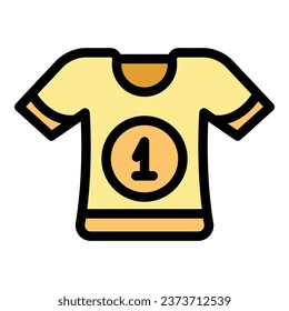 Jockey tshirt icon outline vector. Horse race. Derby track color flat