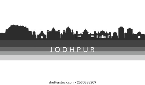 Jodhpur Skyline Vector India Architecture.
