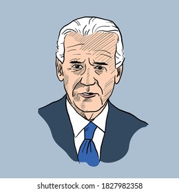 Joe Biden Portrait Caricature Vector Illustration Stock Vector (Royalty ...