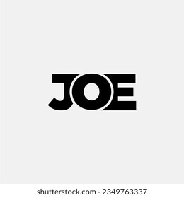 JOE initial letter monogram typography logo vector