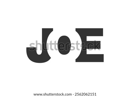 JOE logo design. Initial letter J O E bold font style for tech startups, consulting, corporate branding. Creative company name, headlines typography identity, trendy logotype. Vector illustration.