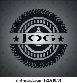 Jog black badge. Vector Illustration. Detailed.