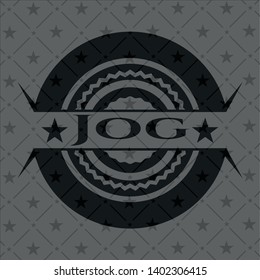 Jog black emblem. Vintage. Vector Illustration. Detailed.