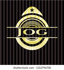 Jog golden badge or emblem