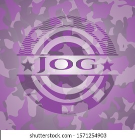 Jog pink and purple on camo texture. Vector Illustration. Detailed.