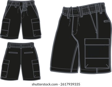 Jogger design template, Activewear waist elastic drawstring