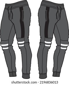 Jogger Fashion Flach Template Vektorgrafik