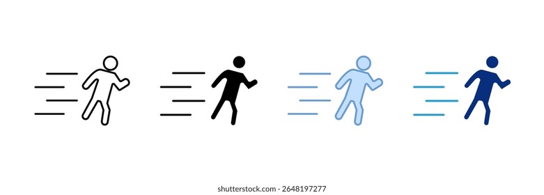 Jogger Icon Set Multiple Style Collection