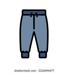 jogger pants boy baby cloth color icon vector. jogger pants boy baby cloth sign. isolated symbol illustration