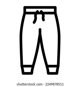 jogger pants boy baby cloth line icon vector. jogger pants boy baby cloth sign. isolated contour symbol black illustration