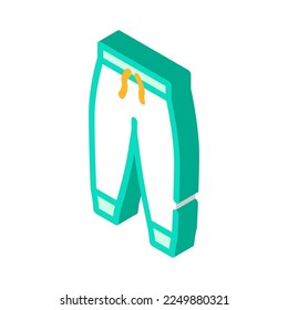 jogger pants boy baby cloth isometric icon vector. jogger pants boy baby cloth sign. isolated symbol illustration