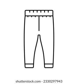 jogger pants boy baby cloth line icon vector. jogger pants boy baby cloth sign. isolated contour symbol black illustration