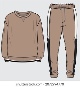JOGGER AND SWEAT SHIRT SET FOR MEN AND TEEN BOYS IN EDITABLE VECTOR FILE