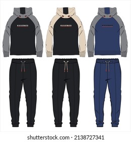 JOGGER AND SWEAT SHIRT SET FOR MEN AND TEEN BOYS IN EDITABLE VECTOR FILE