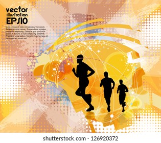 Jogger. Vector illustration
