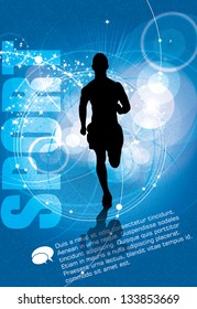 Jogger. Vector illustration.