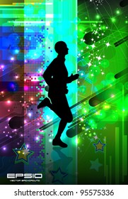 Jogger. Vector illustration.
