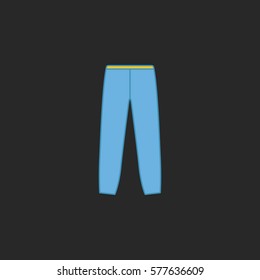 Joggers trousers or pants symbol simple flat icon on background