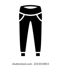 Joggers Vector Glyph Icon For Personal And Commercial Use.
