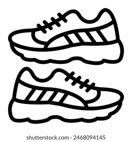 Joggers Vektorgrafik Line Icon Design