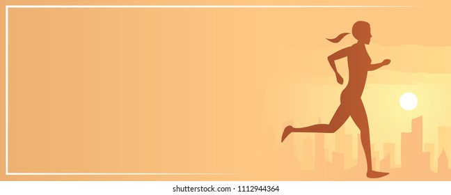 Jogging Action Sport Banner