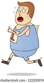 Jogging Fat man