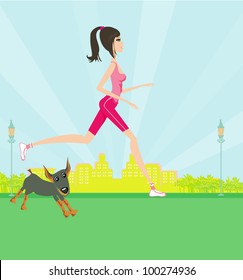 Jogging girl