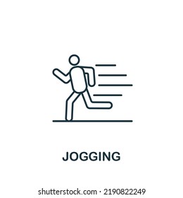 Jogging icon. Line simple Healthy Lifestyle icon for templates, web design and infographics