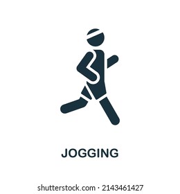 Icono de trotar. Icono monocromo simple Jogging para plantillas, diseño web e infografías