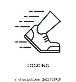 Jogging Icon Outline Style. Vector Illustration For Graphic Design