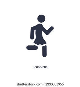 jogging icon. Simple element illustration from activities concept. jogging editable symbol design on white background. Can be use for web and mobile.