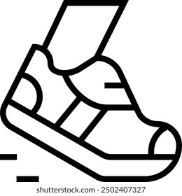 jogging icon. Thin linear style design isolated on white background
