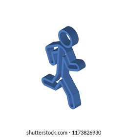 Jogging isometric left top view 3D icon