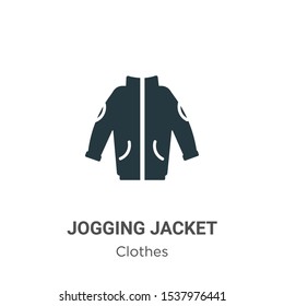 Jogging jacket vector icon on white background. Flat vector jogging jacket icon symbol sign from modern clothes collection for mobile concept and web apps design.