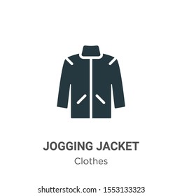 Jogging jacket vector icon on white background. Flat vector jogging jacket icon symbol sign from modern clothes collection for mobile concept and web apps design.