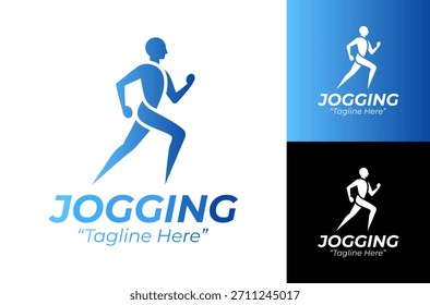 Abstraktes energetisches Laufsymbol für Jogging-Logos