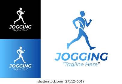 Jogging Logo Clean Sport Runner Identität