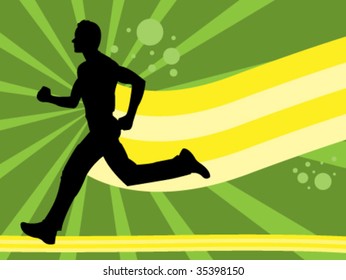 jogging man silhouette