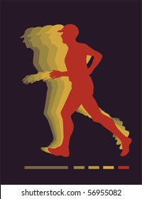 Jogging man vector