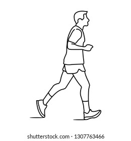 Jogging and running illustration, Vector design