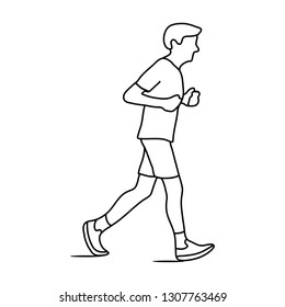 Jogging and running illustration, Vector design