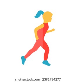 jogging, running, outdoor exercise,  icon  isolated on white background vector illustration Pixel perfect

