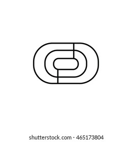 Jogging Track Outline Icon