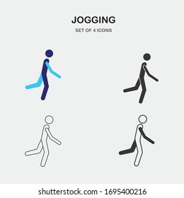 jogging vector icon running keeping fit