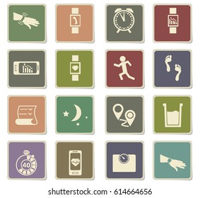 jogging vector icons for user interface design