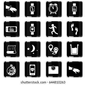 jogging vector icons for user interface design