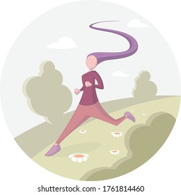 Jogging women in the park
