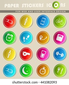 Jogging and workout simply symbols for web icons