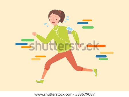 Jogging Young Woman

